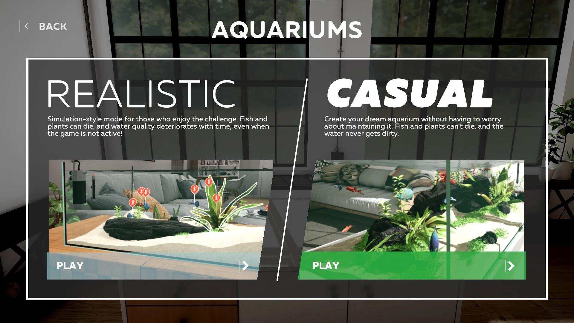 Aquarium Designer - game modes realistic and casual